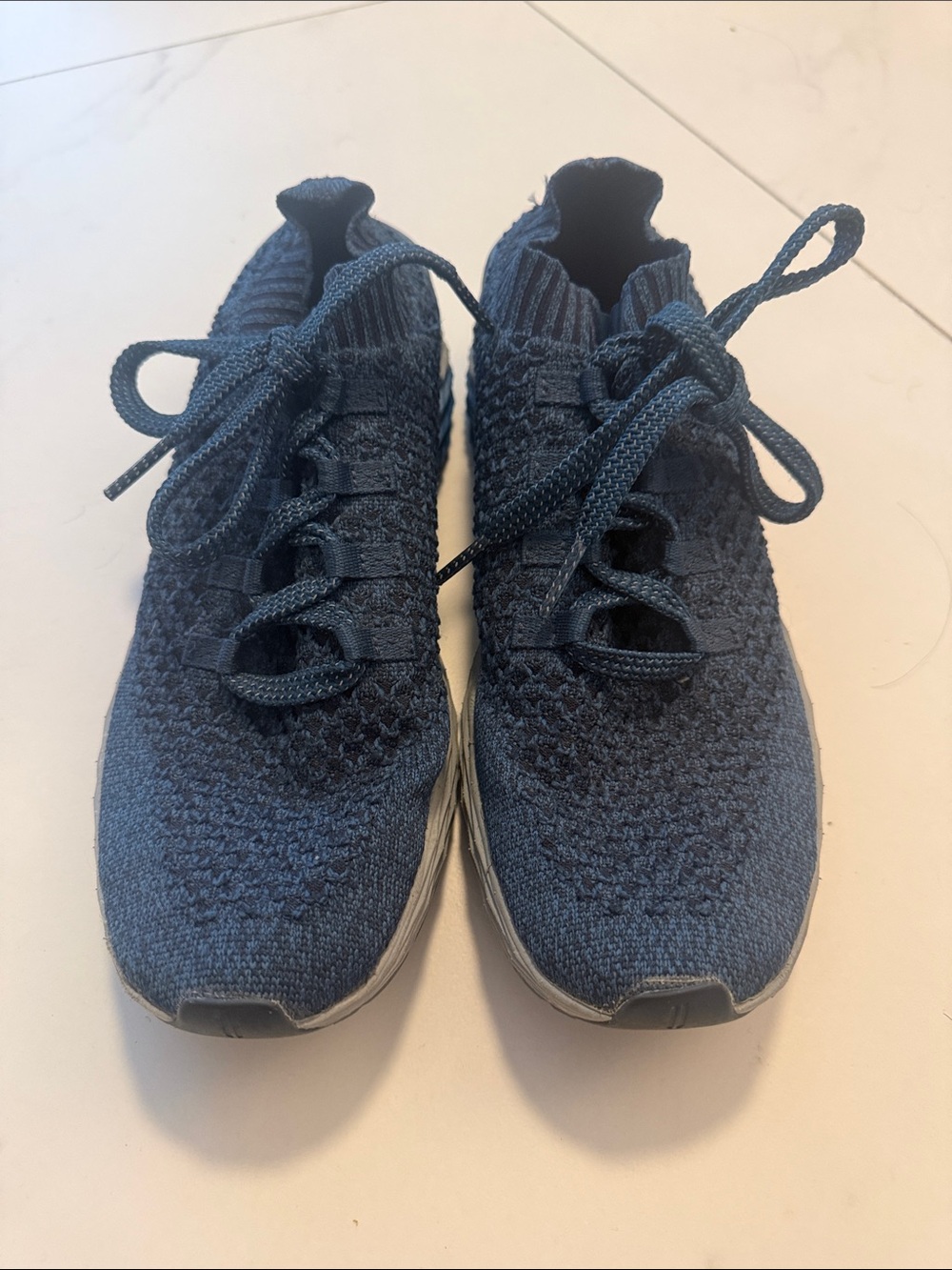 NOBULL Navy Knit Lace-Up Sneakers